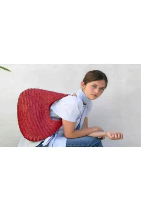 Allan K Sophia Toledo Leather Crescent Shoulder Bag- Double Jump Weave | Russo