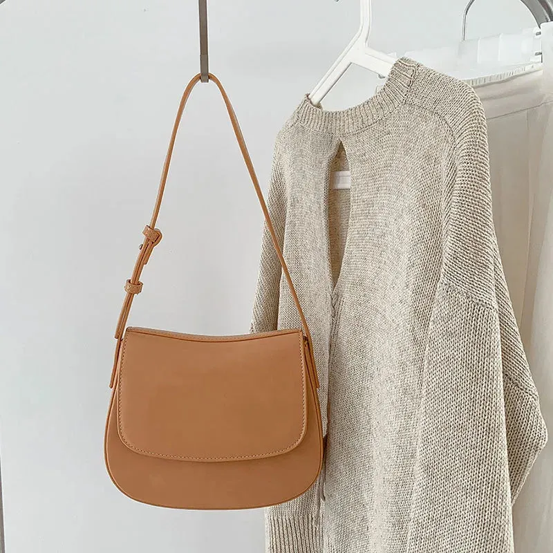 Amozae- New Shoulder Bag For Women Solid Concise Ins Fashion Women'S Bag All Match Luxury Design Bag