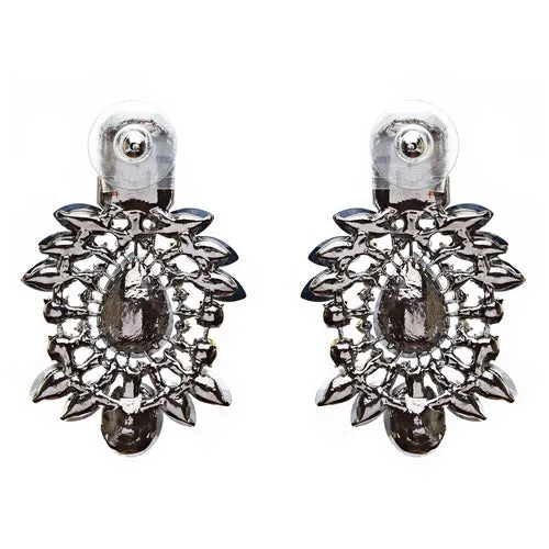 Bridal Wedding Jewelry Crystal Rhinestone Fascinating Rectangular Earrings E727B