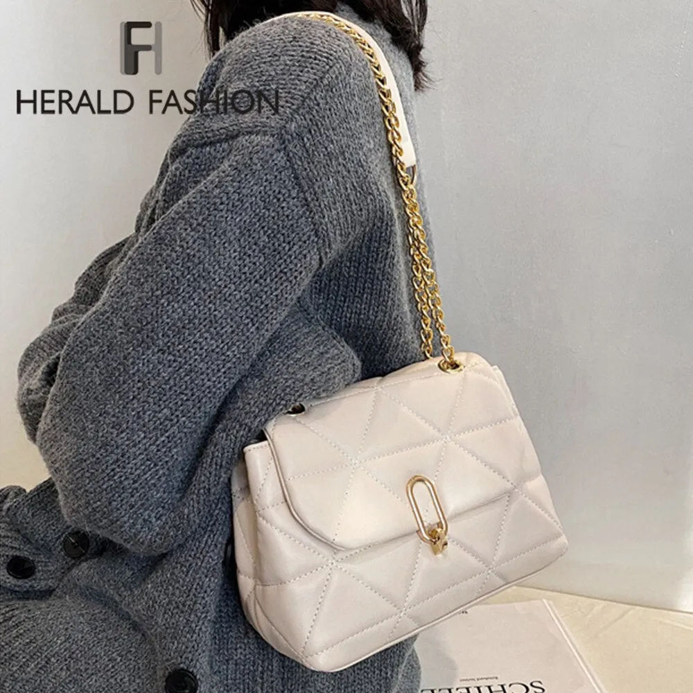 Christmas Gift Lattice Pattern Brand Designer PU Leather Crossbody Bags For Women Luxury Shoulder Bag Lady Large Capacity Handbags And Purses