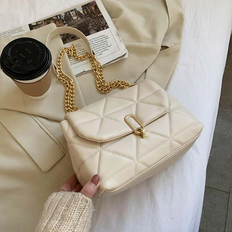 Christmas Gift Lattice Pattern Brand Designer PU Leather Crossbody Bags For Women Luxury Shoulder Bag Lady Large Capacity Handbags And Purses