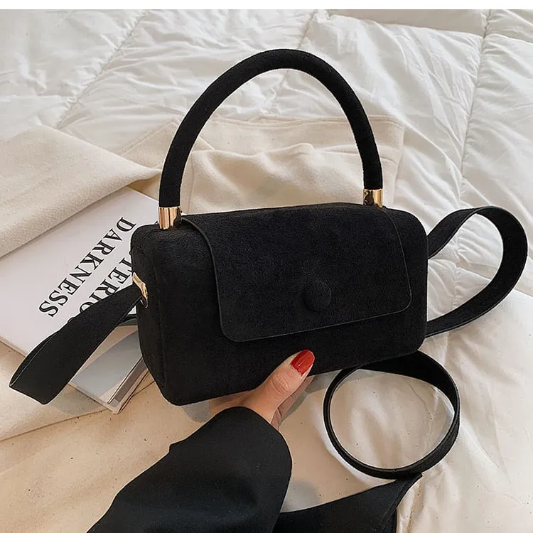 Christmas Gift Vintage Mini Tote bag 2021 Winter New High-quality Scrub PU Leather Women's Designer Handbag Luxury brand Shoulder Messenger Bag