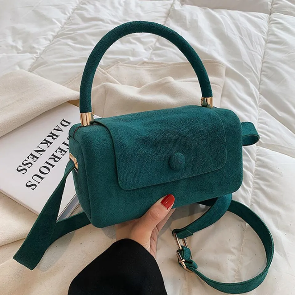 Christmas Gift Vintage Mini Tote bag 2021 Winter New High-quality Scrub PU Leather Women's Designer Handbag Luxury brand Shoulder Messenger Bag