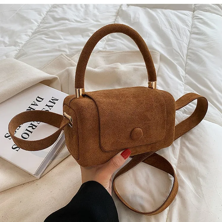 Christmas Gift Vintage Mini Tote bag 2021 Winter New High-quality Scrub PU Leather Women's Designer Handbag Luxury brand Shoulder Messenger Bag