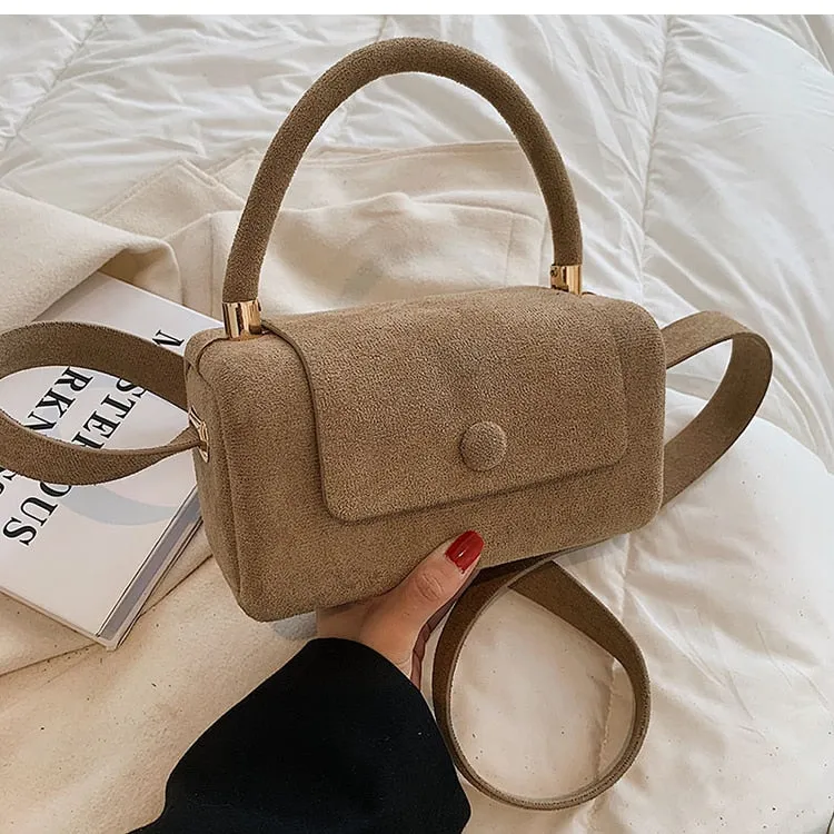 Christmas Gift Vintage Mini Tote bag 2021 Winter New High-quality Scrub PU Leather Women's Designer Handbag Luxury brand Shoulder Messenger Bag