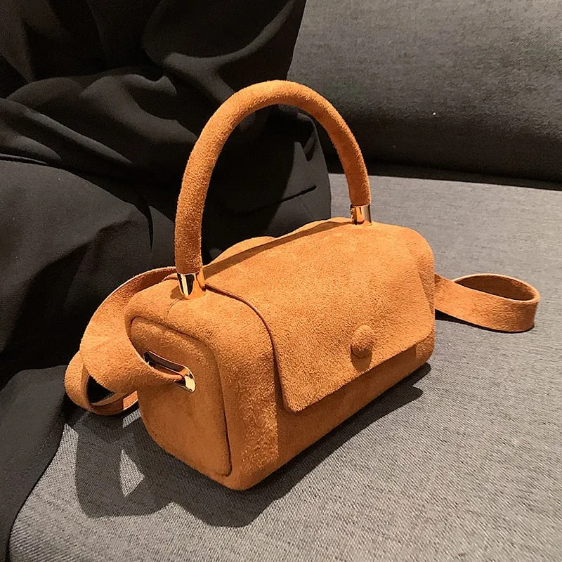 Christmas Gift Vintage Mini Tote bag 2021 Winter New High-quality Scrub PU Leather Women's Designer Handbag Luxury brand Shoulder Messenger Bag