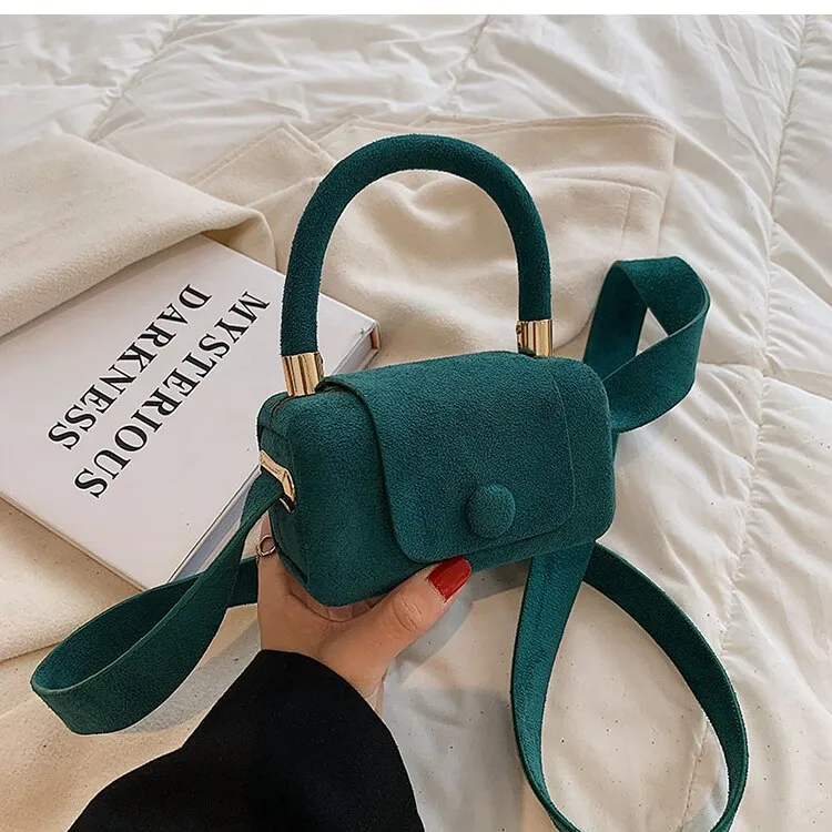 Christmas Gift Vintage Mini Tote bag 2021 Winter New High-quality Scrub PU Leather Women's Designer Handbag Luxury brand Shoulder Messenger Bag