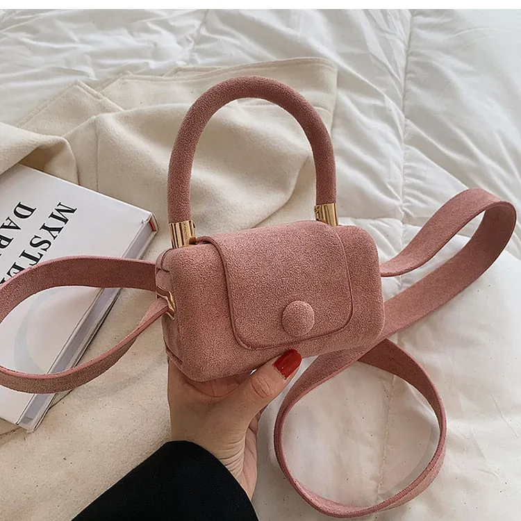 Christmas Gift Vintage Mini Tote bag 2021 Winter New High-quality Scrub PU Leather Women's Designer Handbag Luxury brand Shoulder Messenger Bag