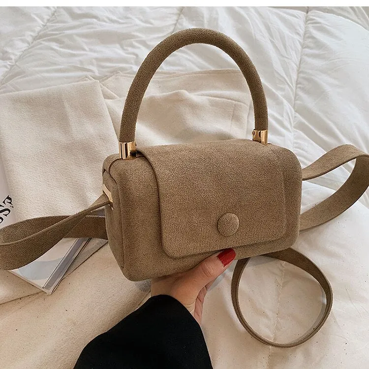 Christmas Gift Vintage Mini Tote bag 2021 Winter New High-quality Scrub PU Leather Women's Designer Handbag Luxury brand Shoulder Messenger Bag