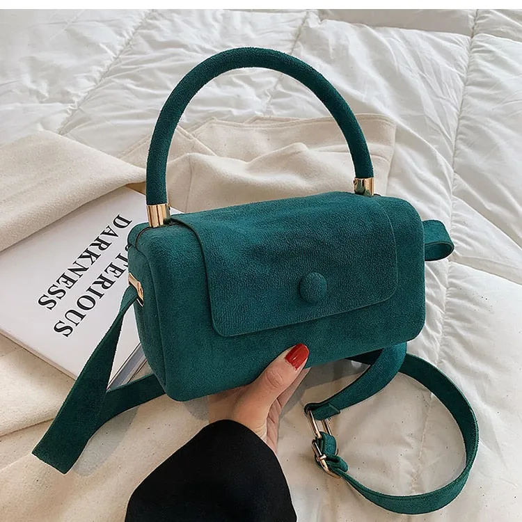 Christmas Gift Vintage Mini Tote bag 2021 Winter New High-quality Scrub PU Leather Women's Designer Handbag Luxury brand Shoulder Messenger Bag