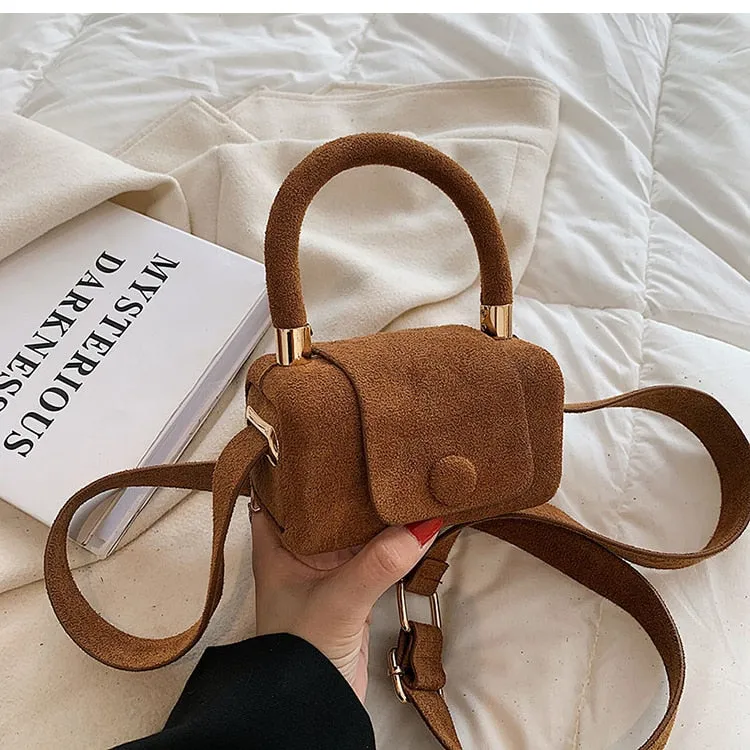 Christmas Gift Vintage Mini Tote bag 2021 Winter New High-quality Scrub PU Leather Women's Designer Handbag Luxury brand Shoulder Messenger Bag