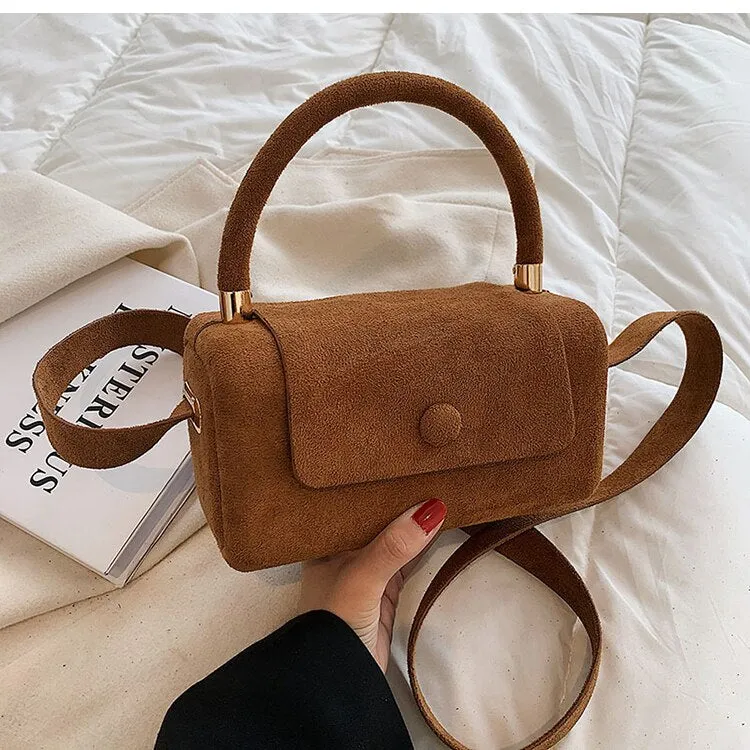 Christmas Gift Vintage Mini Tote bag 2021 Winter New High-quality Scrub PU Leather Women's Designer Handbag Luxury brand Shoulder Messenger Bag