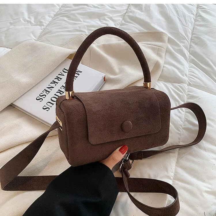 Christmas Gift Vintage Mini Tote bag 2021 Winter New High-quality Scrub PU Leather Women's Designer Handbag Luxury brand Shoulder Messenger Bag