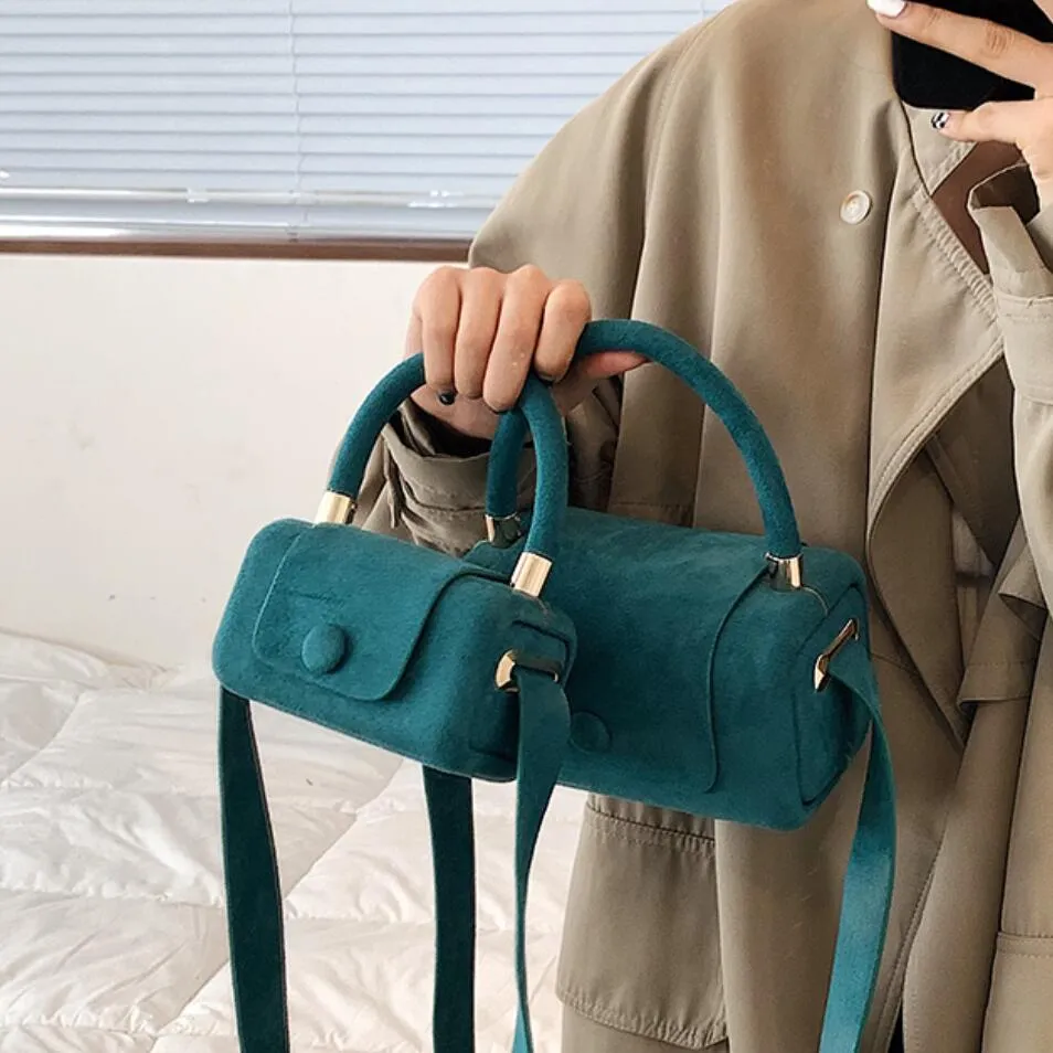 Christmas Gift Vintage Mini Tote bag 2021 Winter New High-quality Scrub PU Leather Women's Designer Handbag Luxury brand Shoulder Messenger Bag