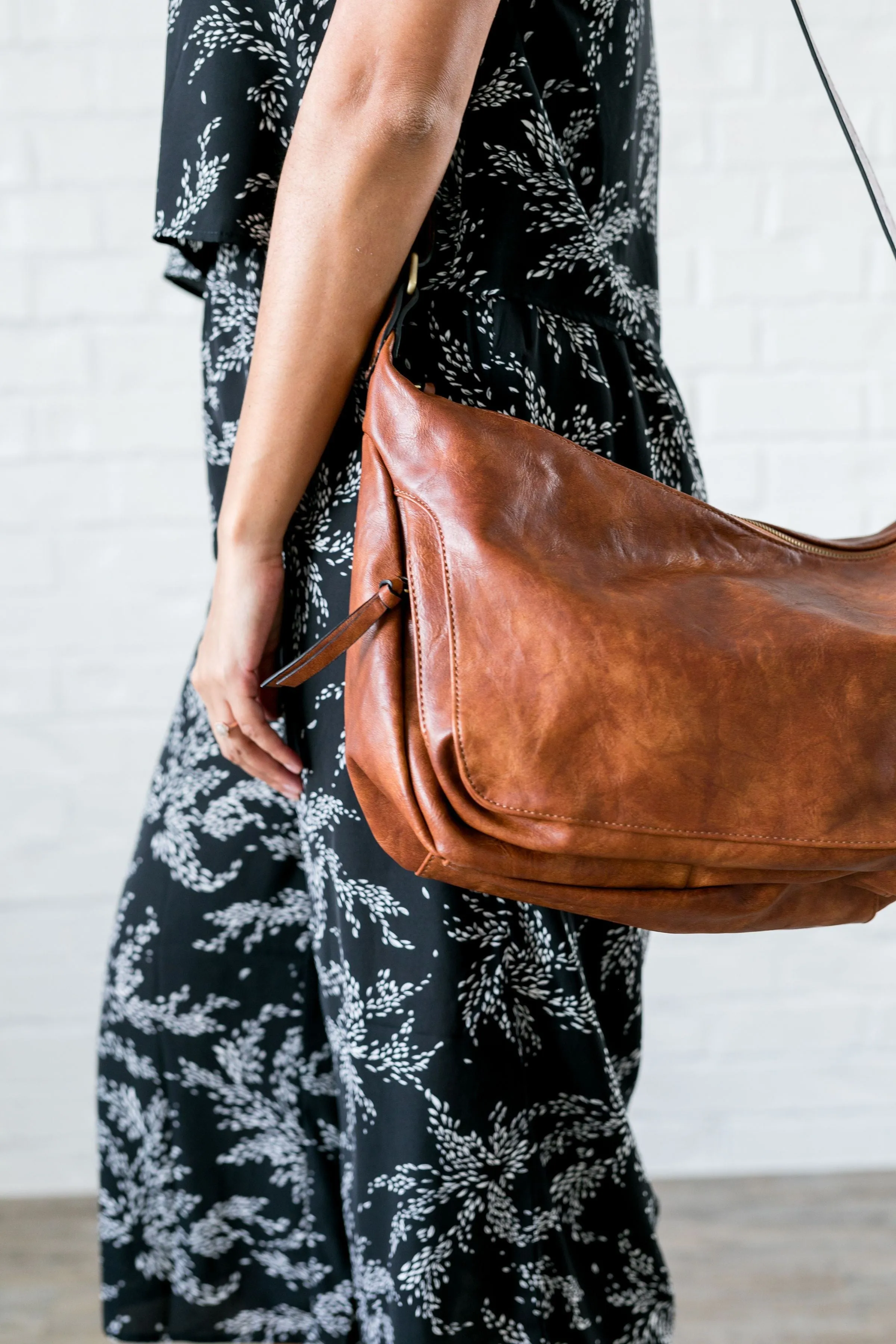 Cognac Vintage Hobo Bag