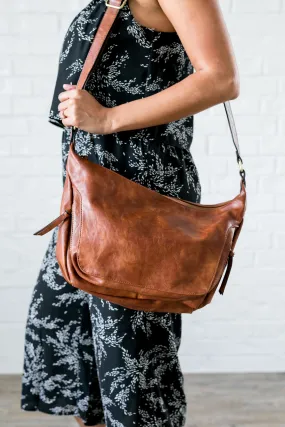 Cognac Vintage Hobo Bag