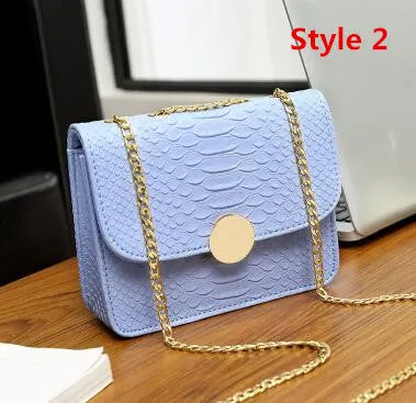 COOL WALKER Alligator Crocodile Leather Mini Small Women Crossbody bag chain women's handbag messenger shoulder bag with Pink