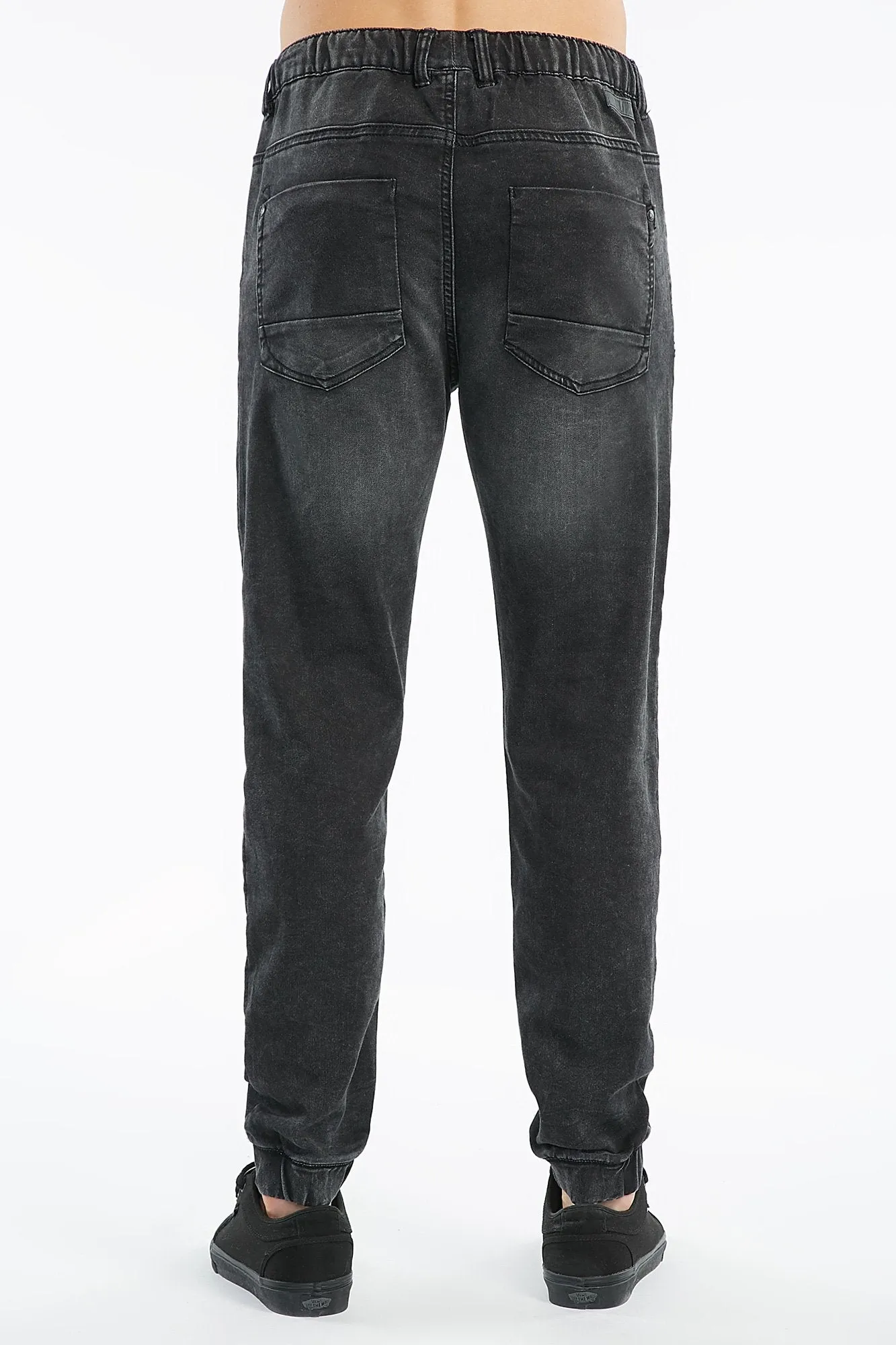DNM Works Guys Black Denim Jagger Jogger
