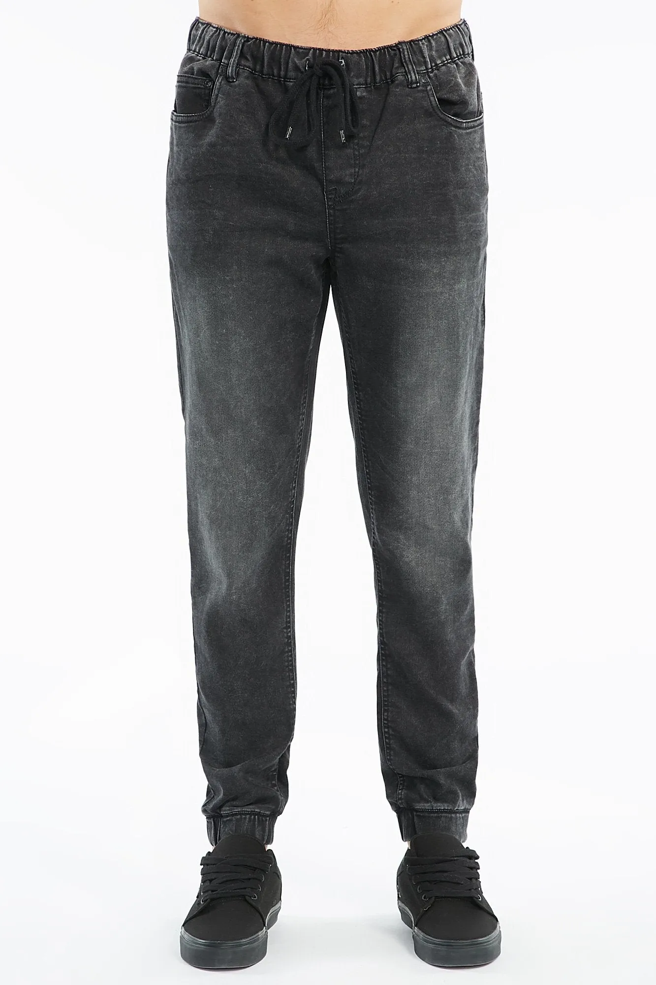 DNM Works Guys Black Denim Jagger Jogger