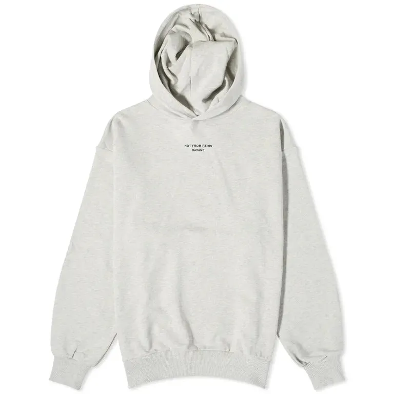 Drôle De Monsieur Not From Paris Madame Popover sweatshirt, light gray