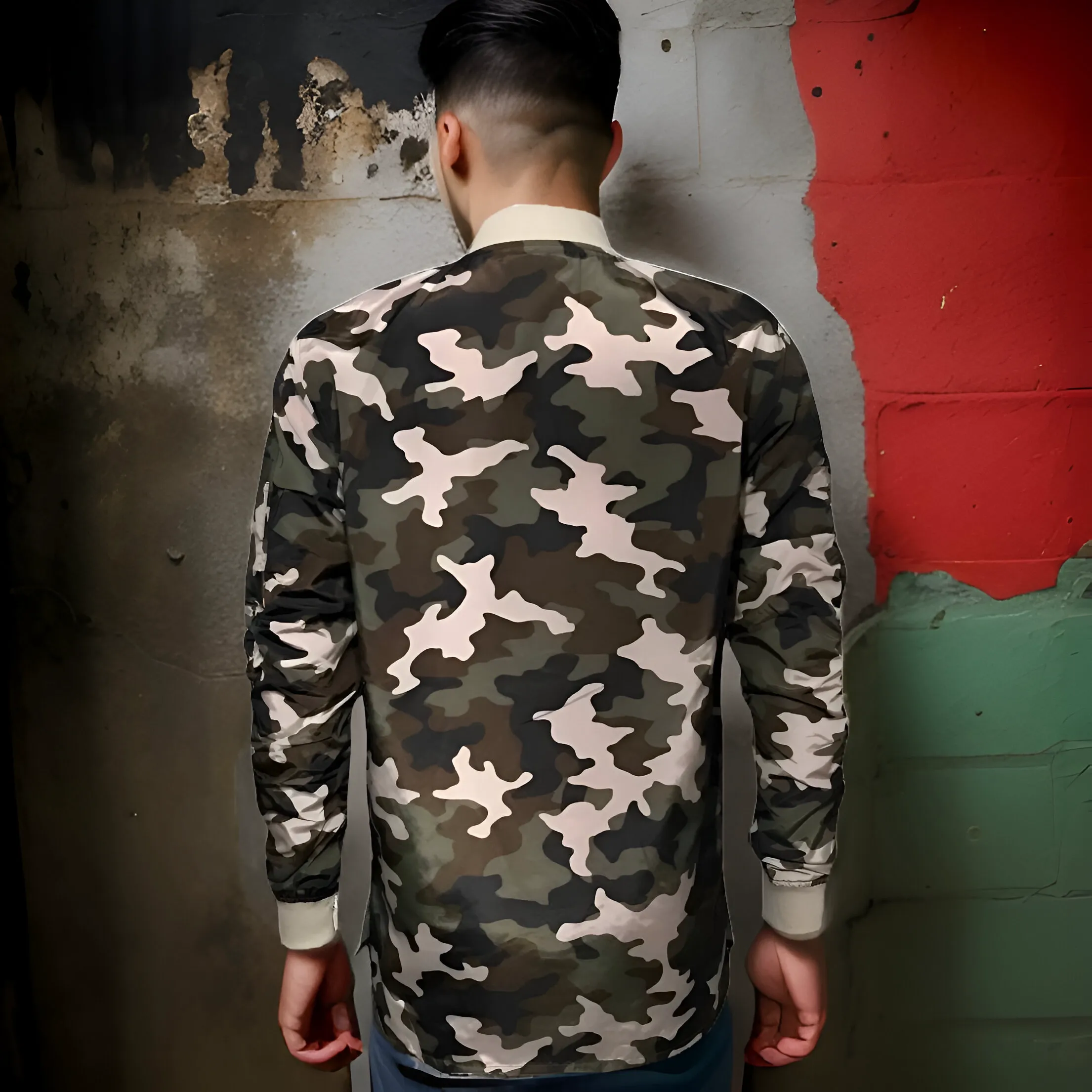 ^ELWOOD^ NYLON ZIP UP SPRING JACKETS (MILITARY CAMOUFLAGE)