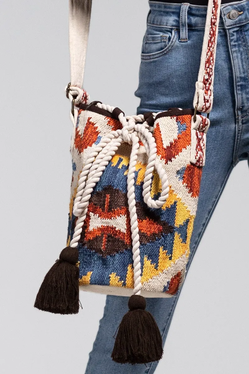 Ethnic Navajo Pattern Bucket Bag