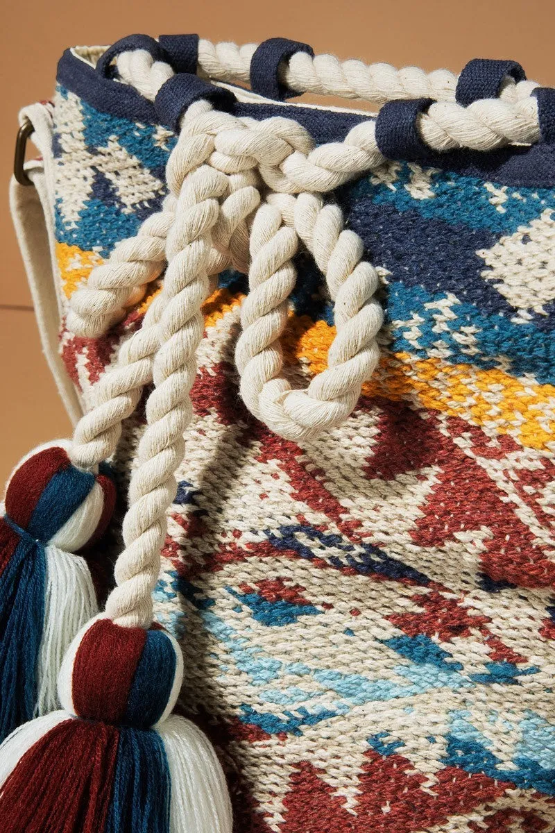Ethnic Navajo Pattern Bucket Bag
