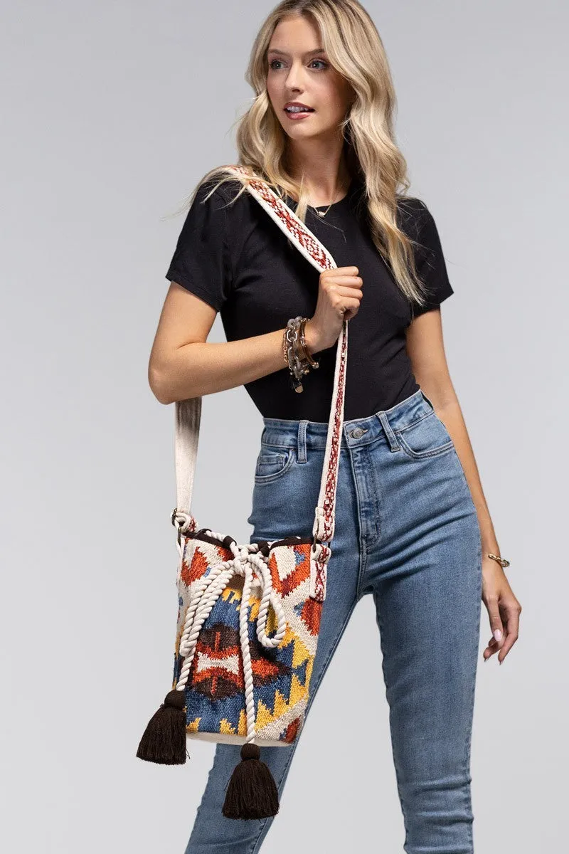 Ethnic Navajo Pattern Bucket Bag