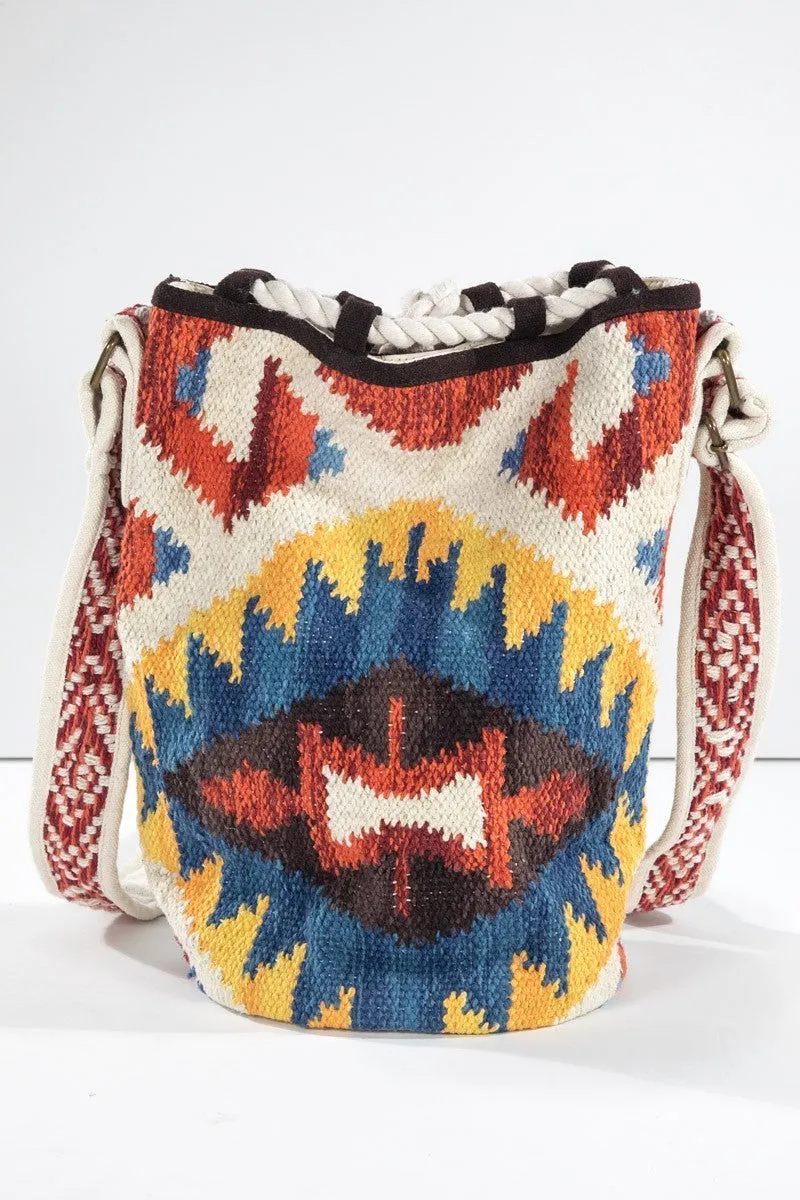 Ethnic Navajo Pattern Bucket Bag