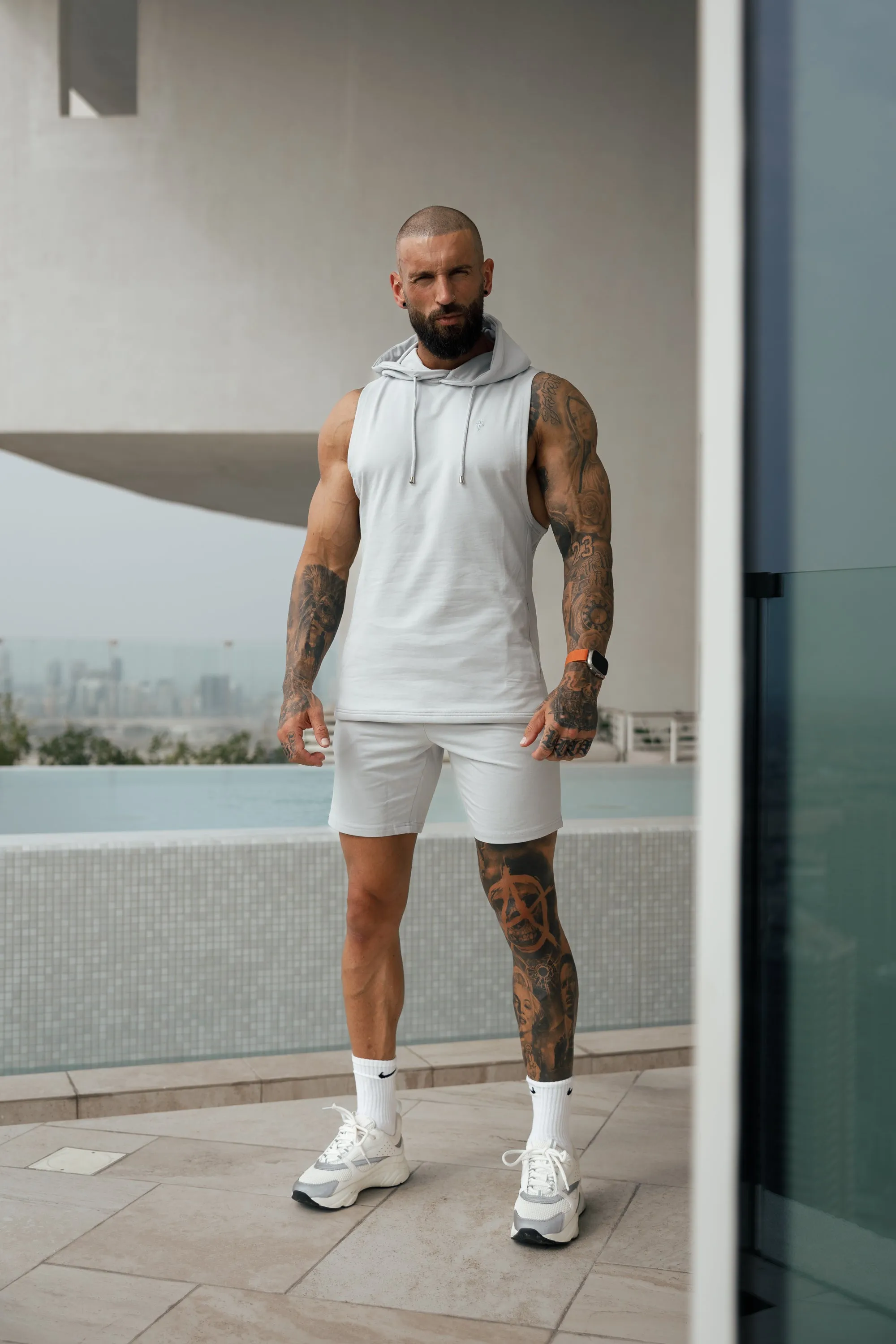 Father Sons Light Grey Elasticated Shorts - FSH899