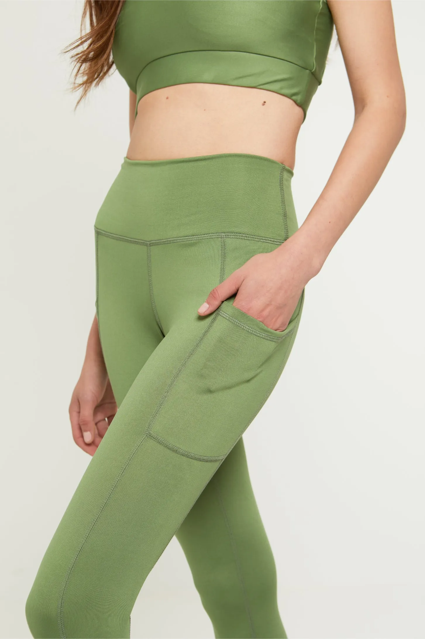 HIIT HUSTLE LEGGINGS - KHAKI