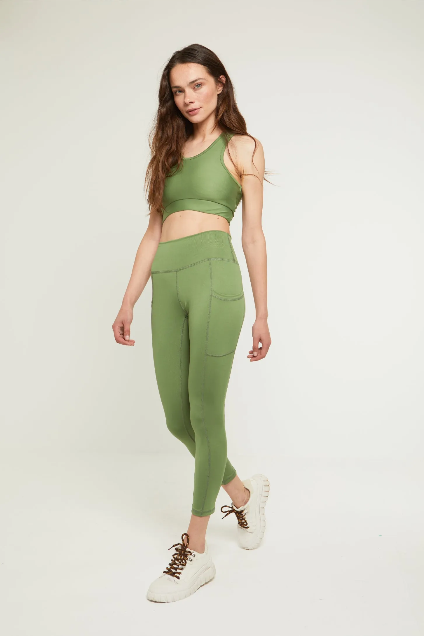 HIIT HUSTLE LEGGINGS - KHAKI