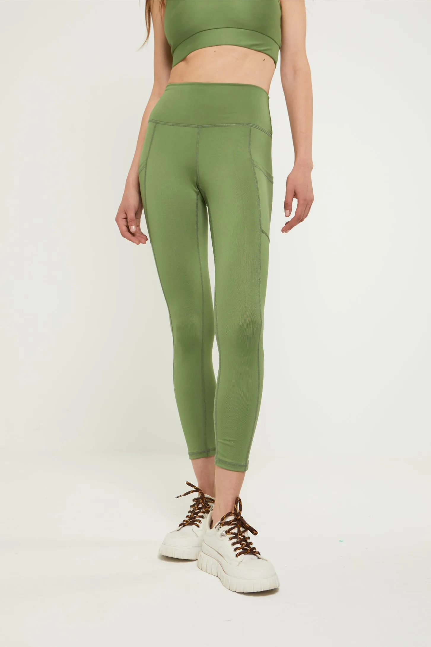 HIIT HUSTLE LEGGINGS - KHAKI