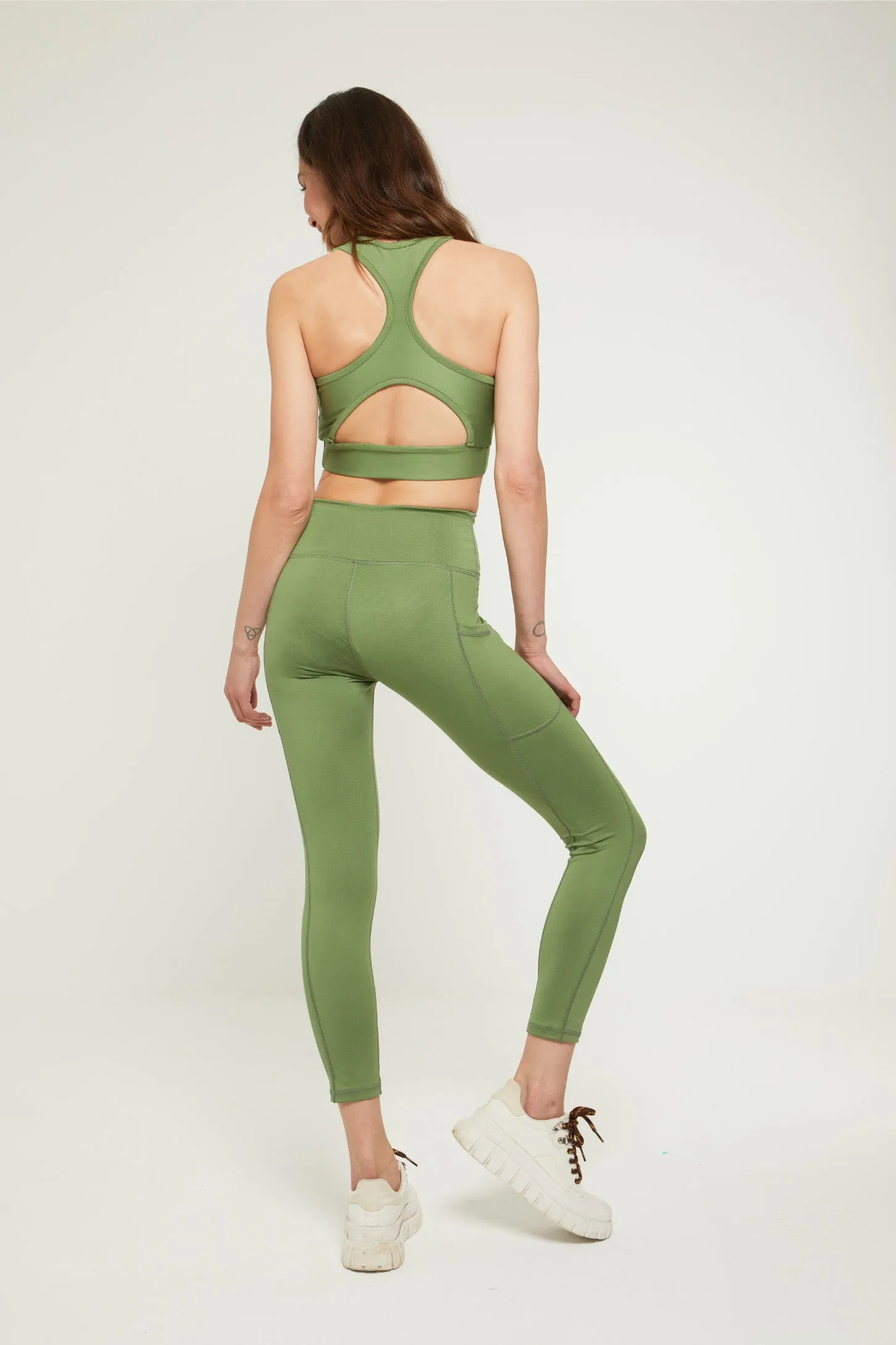 HIIT HUSTLE LEGGINGS - KHAKI