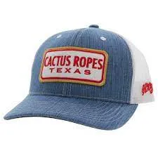 HOOEY CACTUS ROPES DENIM TRUCKER HAT
