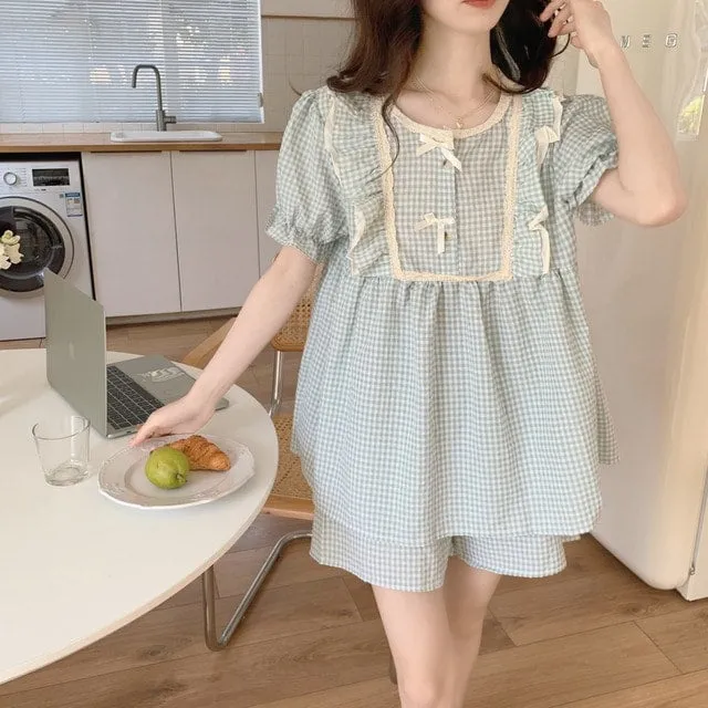 Kawaii Puff Sleeved Floral Dress