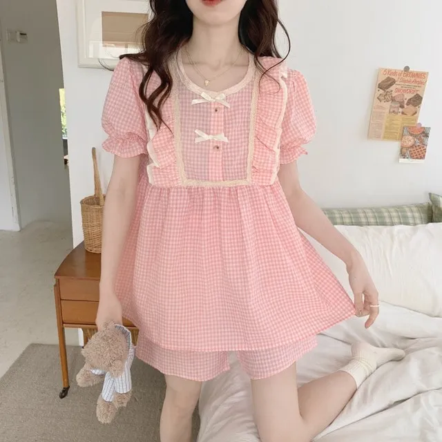 Kawaii Puff Sleeved Floral Dress