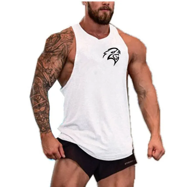 Lion Print Sleeveless Tank Top