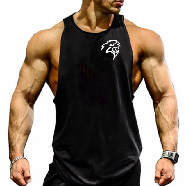Lion Print Sleeveless Tank Top