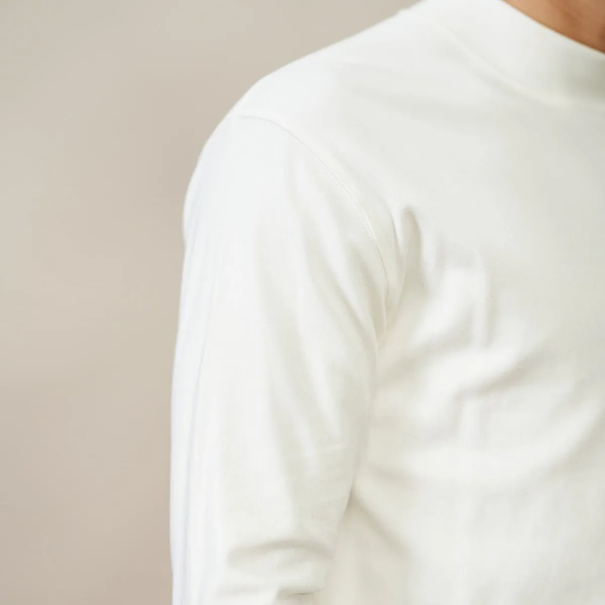 Mock-neck Men's Long Sleeve T-shirt