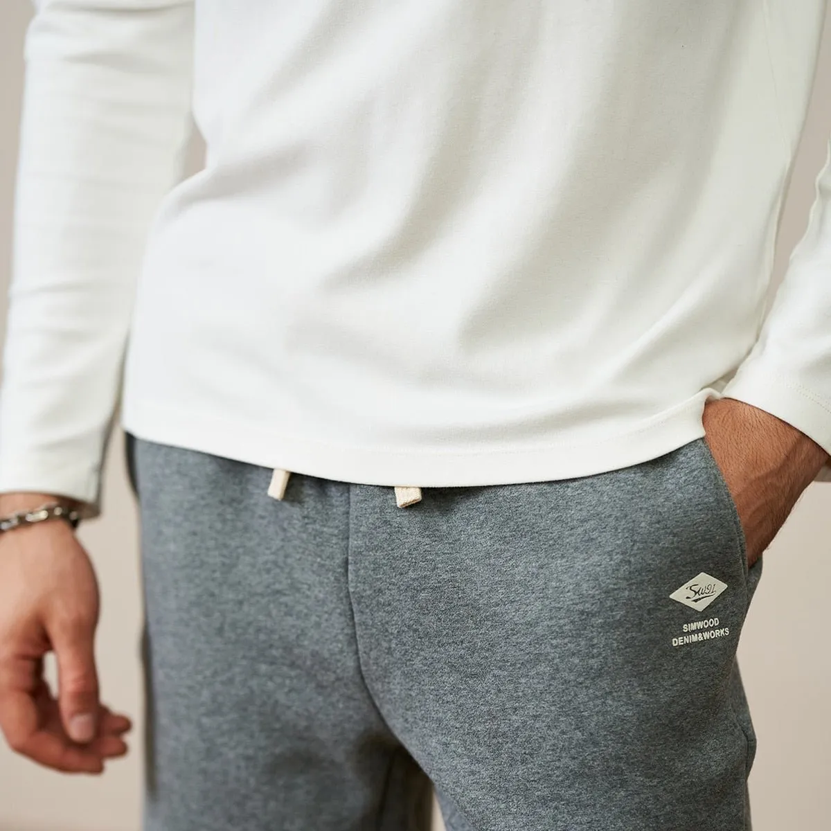 Mock-neck Men's Long Sleeve T-shirt