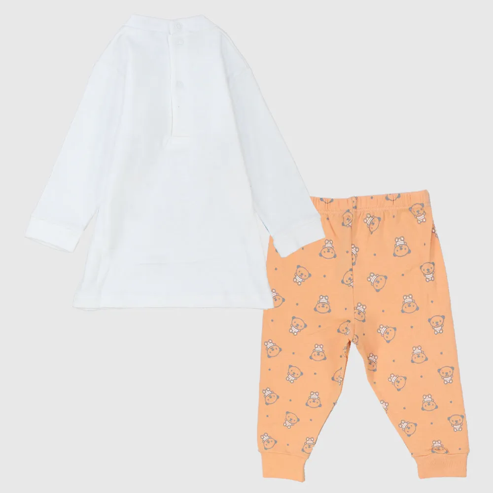 Music Cat Long-Sleeved Fleeced Pajama