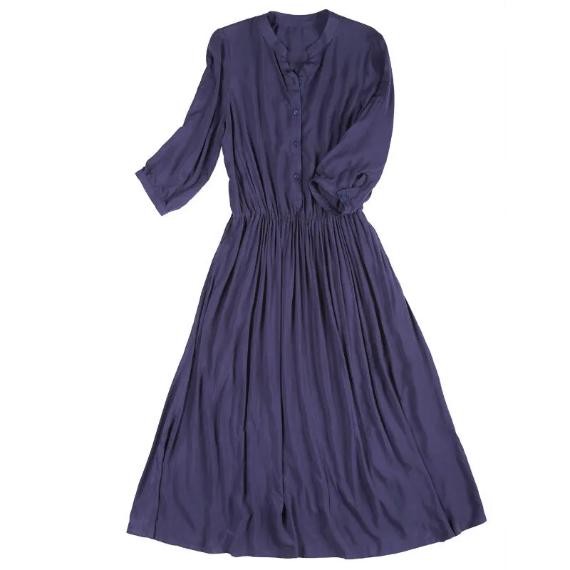 Navy Blue Women Dresses Casual Summer Women Dresses Long Women Dresses SSM97218