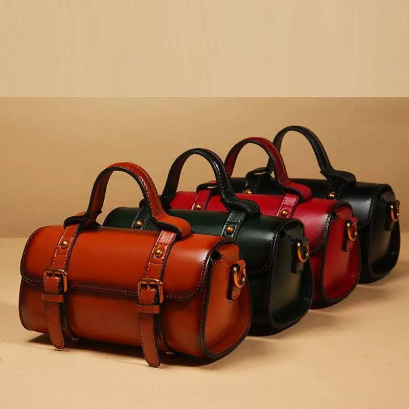 New Suture Large Boston Women Genuine Leather Handbag