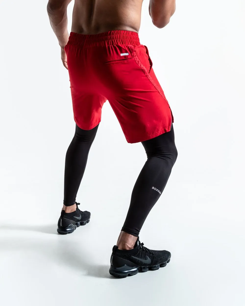 PEP SHORTS (2-IN-1 TRAINING TIGHTS) - RED