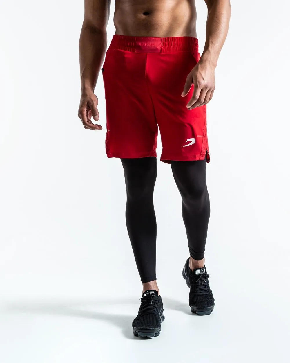 PEP SHORTS (2-IN-1 TRAINING TIGHTS) - RED