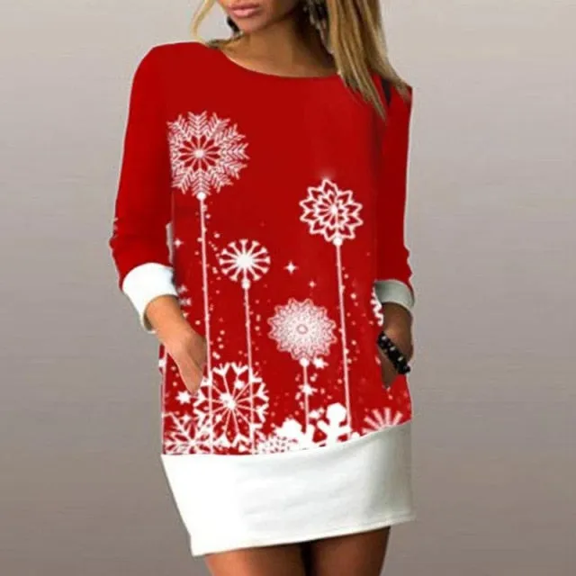 Princess Print Ladies O-Neck Dress