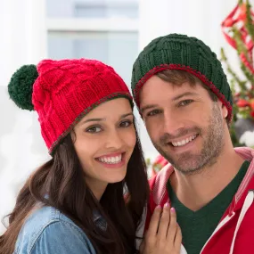 Red Heart Knit Christmas Gift Beanies