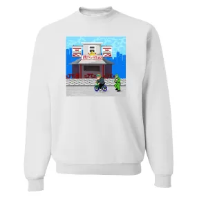 Saint Nick Training Crewneck Sweatshirt | Saint Nick Philly Cheesesteak Training White Crew Neck Sweathshirt