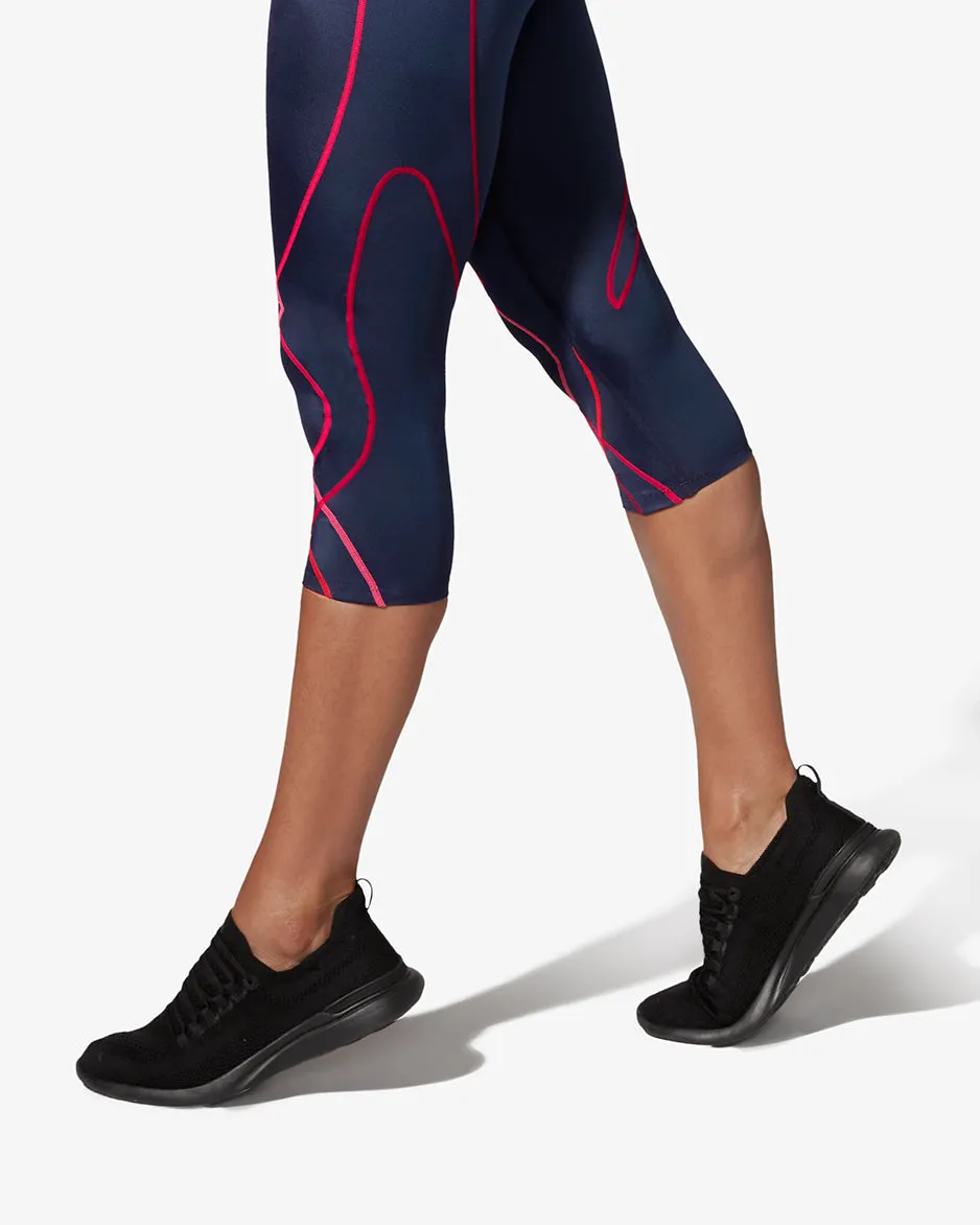 Stabilyx Joint Support 3/4 Compression Tight: Women's True Navy/Hot Coral